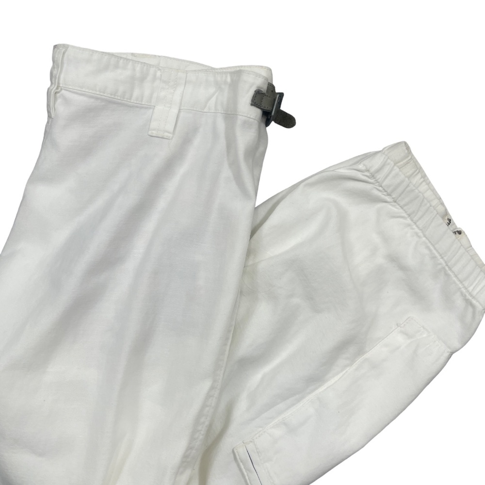 Babakul Large White Button Fly Pants Zippered‎ Pockets Joggers